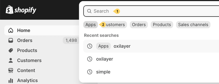 Shopify search bar